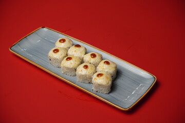 sushi, rolls, Japanese food, fish, rice