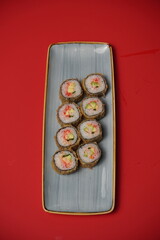 sushi, rolls, Japanese food, fish, rice