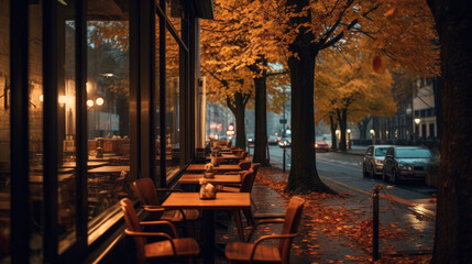 Fototapeta na wymiar autumn in the city