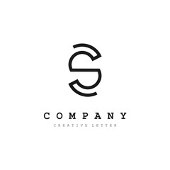 Minimal and elegant line letter S for initial business logo or brand.