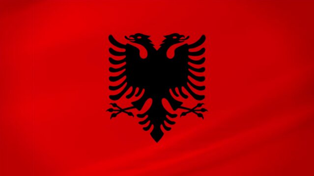 Albania Waving Flag Realistic Animation Video