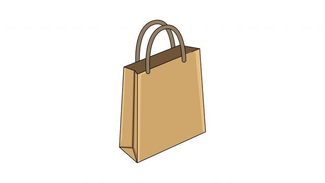 Animation forms a totebag icon