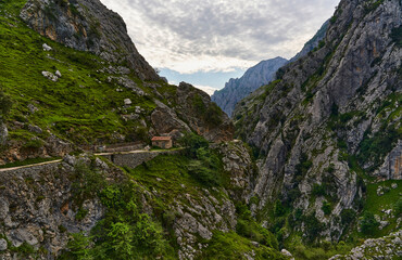 Main path of Cares Trail (Asturias, Spain)