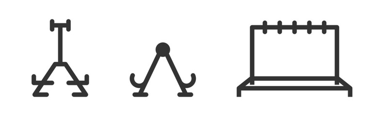 Guitar stand icon set. Vector illustration