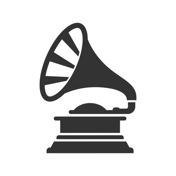 Gramophone icon isolated on a white background. Vector illustration