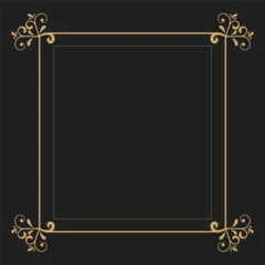 Fotobehang Art deco frame, Art frame set. Luxury Geometric Frame, simple isolated golden luxury frame vector   Luxury frame, luxury line., luxury background with frame © Md