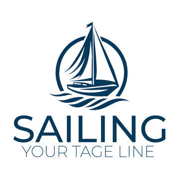 design of a sailing logo, a sailboat logo, and vector icons