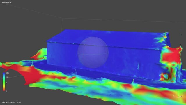 Photogrammetric 3d model generated with drone.