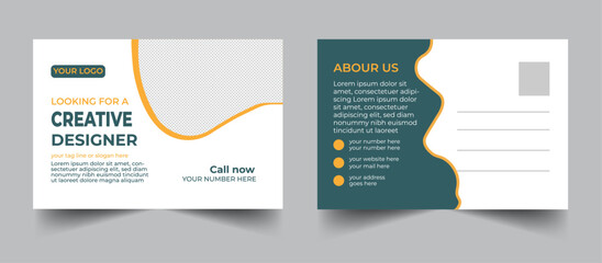 Creative corporate business Modern postcard EDDM design template, marketing, home construction for sale,finance, real estate postcard design element fully editable file in illustrator