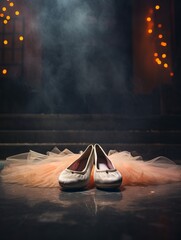 Ballet slippers on stage