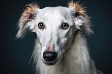 A detailed close-up of a white dog with captivating brown eyes. Perfect for pet-related projects or animal-themed designs