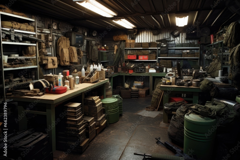 Aufkleber a room filled with a variety of different items. this versatile image can be used to depict clutter,