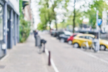 Blurred background of street