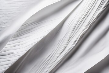 Plain Crinkled and Wrinkled White Paper Texture for Background Use