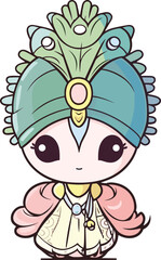 Peacock Girl, Cartoon Character