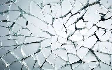 Glass Mirror Fragmented Reflections in Close Examination on a Clear Surface or PNG Transparent Background.
