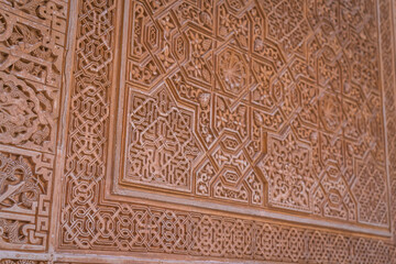 Islamic style walls in the Alhambra, Granada, Spain