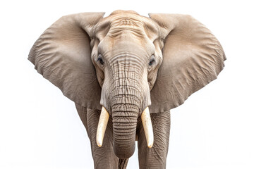 Elephant isolated on white background with clipping path.