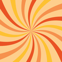 background with orange and yellow retro rays