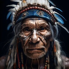 Portrait of Americans Indian man