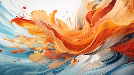 Swirling vortex of vibrant colors and shapes on Ai generated art - obrazy, fototapety, plakaty