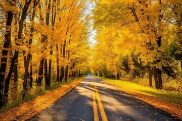 Obraz premium road in autumn forest