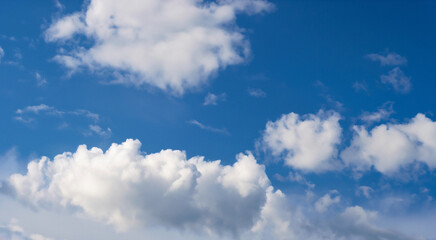 Obraz premium Fluffy soft clouds. Beautiful cloudy sky. Dream cloud of heaven. Nature background or backdrop.