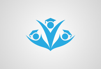 Abstract Human Symbols Set. Success, Celebration, Achievement - Activity-College education book with student cap icon - Vector Illustration, Graphic Design Editable  Design.