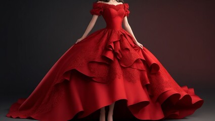 Red color dress for Christmas party and celebrations