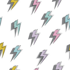 seamless thunder vector pattern eps 10
