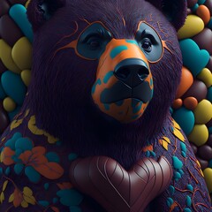 Bear illustration Generative Aİ