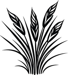 Grass Logo Monochrome Design Style