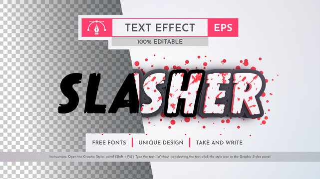 Slasher - Editable Text Effect, Font Style