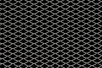 Metal net texture. Grunge grid isolated on black. Geometric pattern. Grunge steel mesh texture. Heavy iron backdrop pattern. Industrial grate design background.