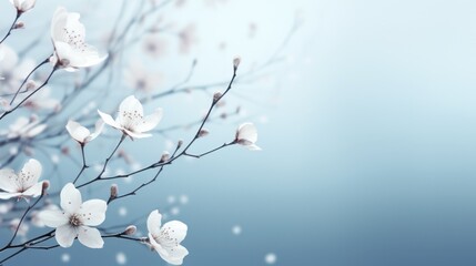 winter flowers with copy space