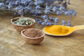 Spices. Health food. Alternative medicine.