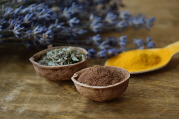 Spices. Health food. Alternative medicine.