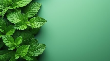 mint tea with copy space