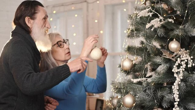 couples eating and enjoying new year together with gifts drinks