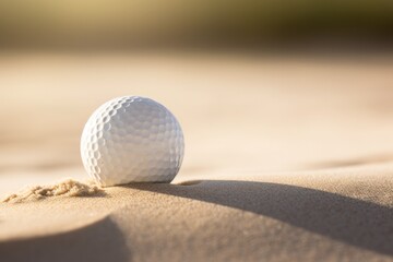 golf ball on sand