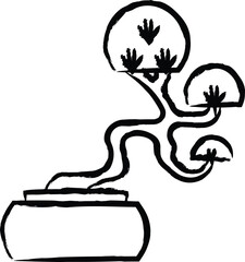 Obraz premium bonsai vector illustration