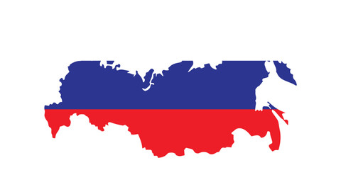 russian federation map flag