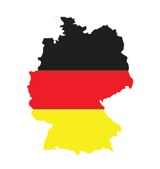 Fototapeta premium Germany map flag