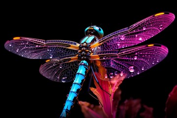 Wings Of Wonder: A Close-Up Portrait Of A Magnificent Dragonfly