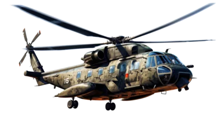 Fototapeten military helicopter isolated on transparent background © shamim