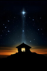 Nativity scene Christmas background