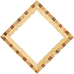 Wooden marquetry frame, wooden frame made of a combination of different woods