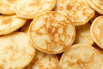 Close up Cocktail Blinis or mini blinis