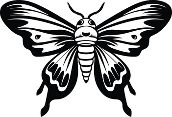 Moth.png Logo Monochrome Design Style