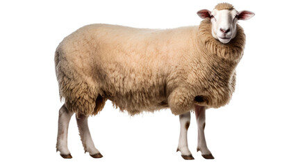  sheep standing isolated on transparent background 